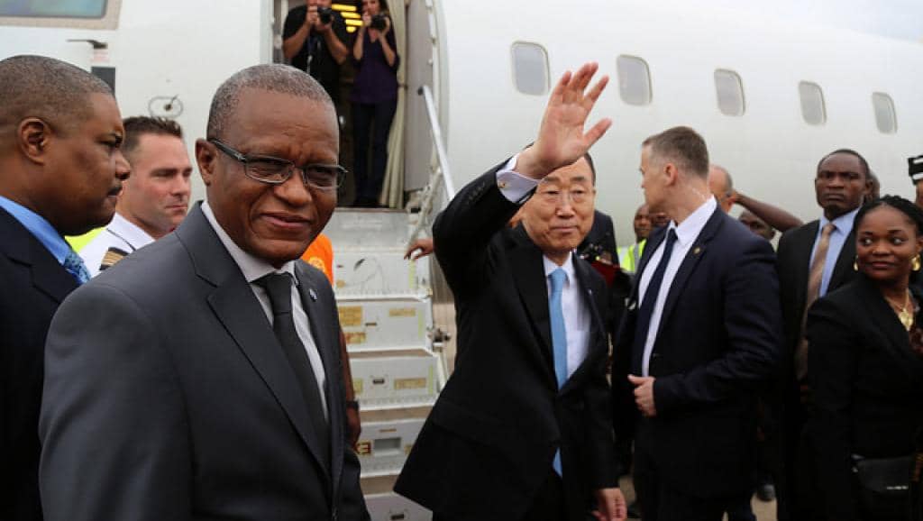 Ban Ki-Moon is positioned more towards dialog in DRC