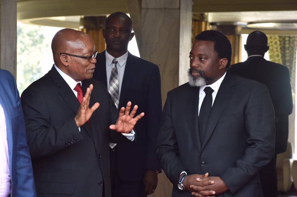 The Congolese President Joseph Kabila Meets with South African President
