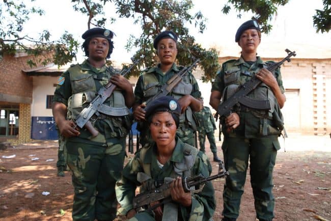 Congolese women have integrated into FARDC and provide support to ensure security in the DRC.